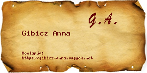 Gibicz Anna névjegykártya